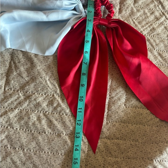 3 PIPER•K  Hair Scrunchies with ribbon”tails”  Set
Ocean theme/patriotic colors! - Picture 3 of 7